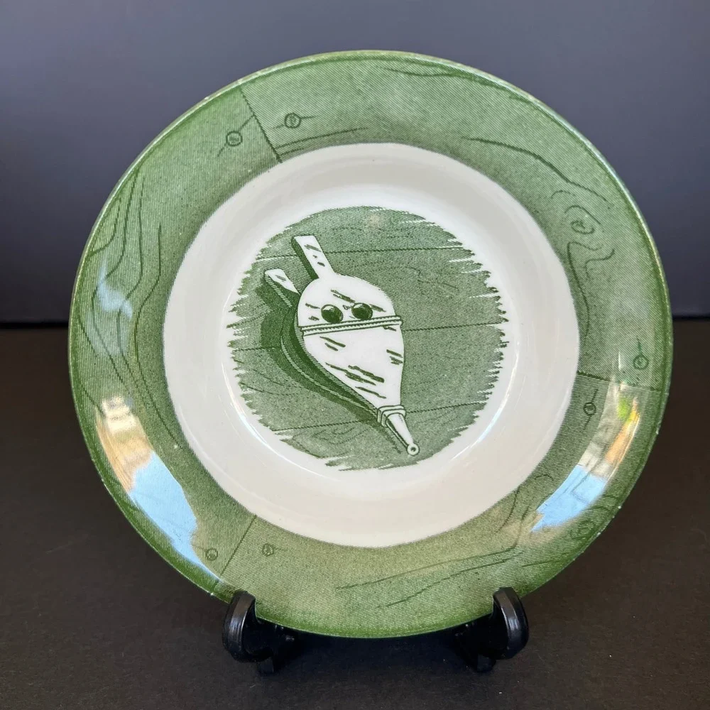 Royal China Inc Colonial Homestead Green Set of 3 Fruit Bowls 5.5